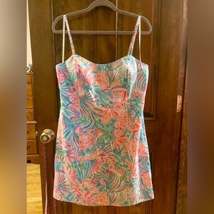 Lilly Pulitzer Shelli Stretch dress in Multi Tropical Punch Sz 16 NWT